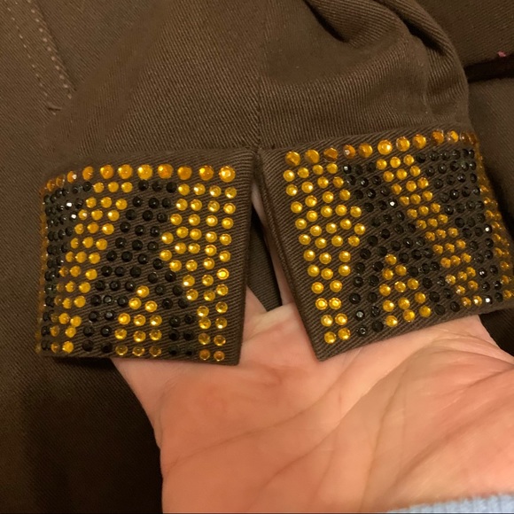 Quacker Factory Brown Embellished Jean Jacket - Picture 2 of 11